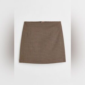 H&M | Women's Brown Plaid Mini Skirt | Size 12 | Size: XL